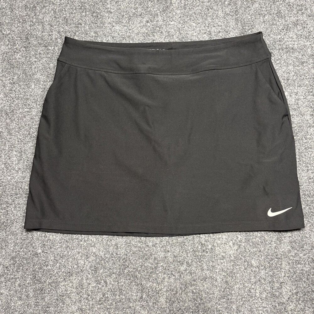 Nike Black Athletic Golf Skort with White Swoosh